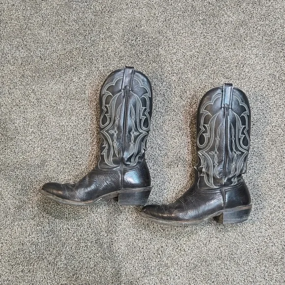 Nocona Mens Leather Western boots shoes sz 8 EE